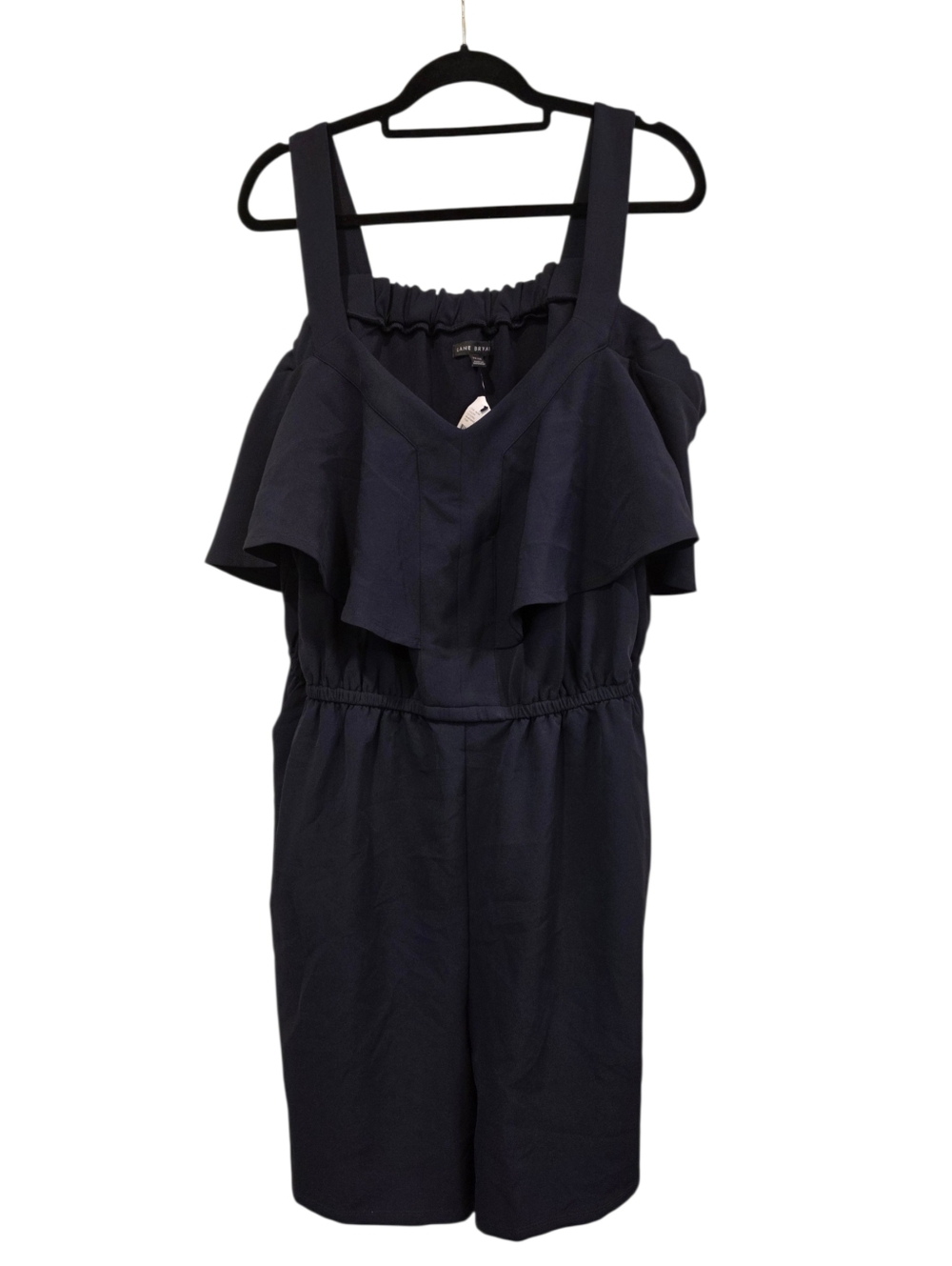 LANE‎ BRYANT Navy Ruffle Cold Shoulder Romper - Size 22/24 NWT